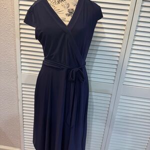 NWT- premise Elegant Navy Wrap Dress Small